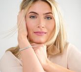 Affinity Gems Sterling Silver Ethiopian Opal Cushion Cut Tennis Bracelet 7-1/4"